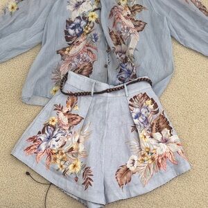 SET: Zimmermann Coco Tuck High Waist Shorts